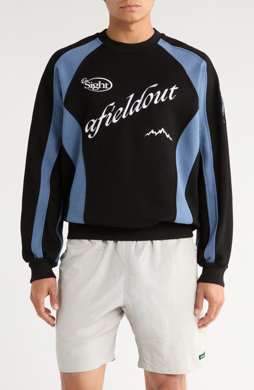 Afield Out Alpine Colorblock Crewneck Sweatshirt in Blue  product
