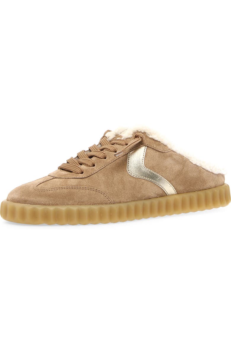 Voile Blanche Ines Faux Shearling Lined Mule, Main, color, Light Brown