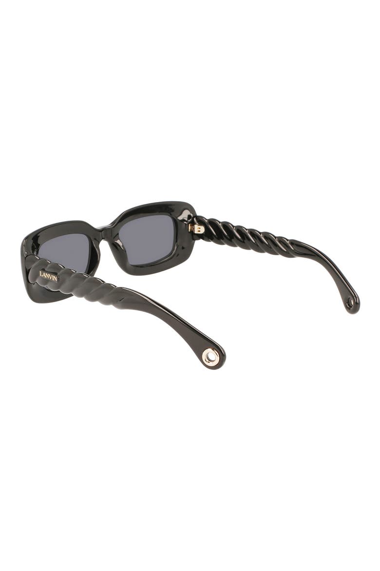 Babe 50mm Rectangular Sunglasses, Alternate, color, BLACK