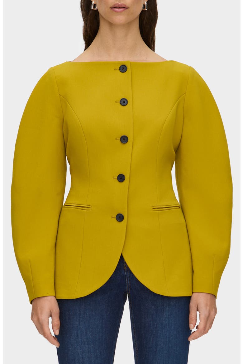 Artemis Barrel Sleeve Jacket, Main, color, MUSTARD