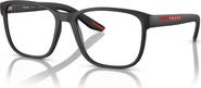 Prada Linea Rossa 55mm Rectangle optical glasses