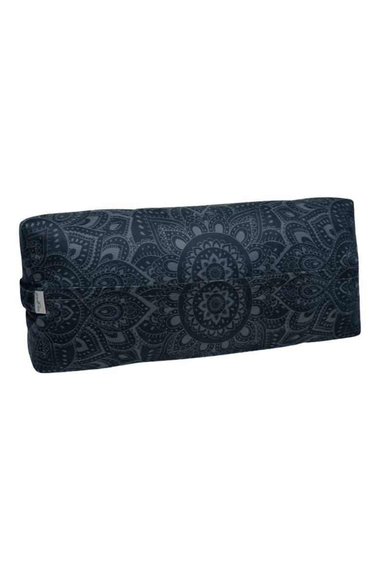 Yoga Bolster, Alternate, color, Mandala Charcoal
