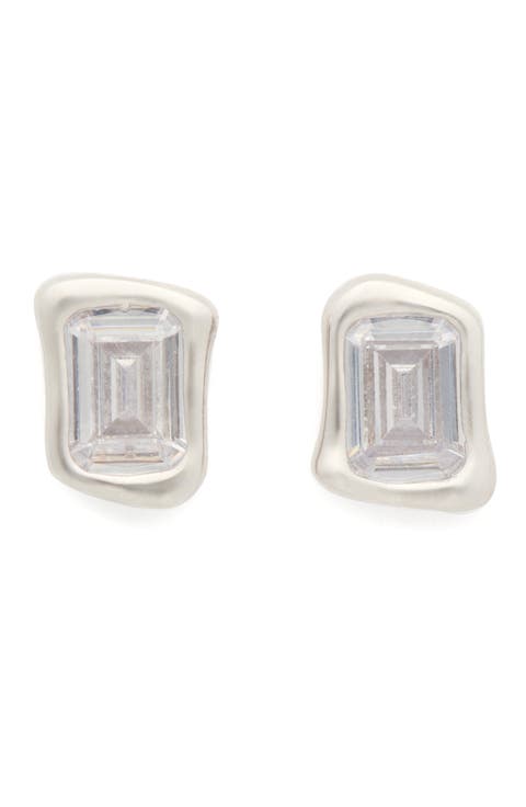 molten glass stud earrings