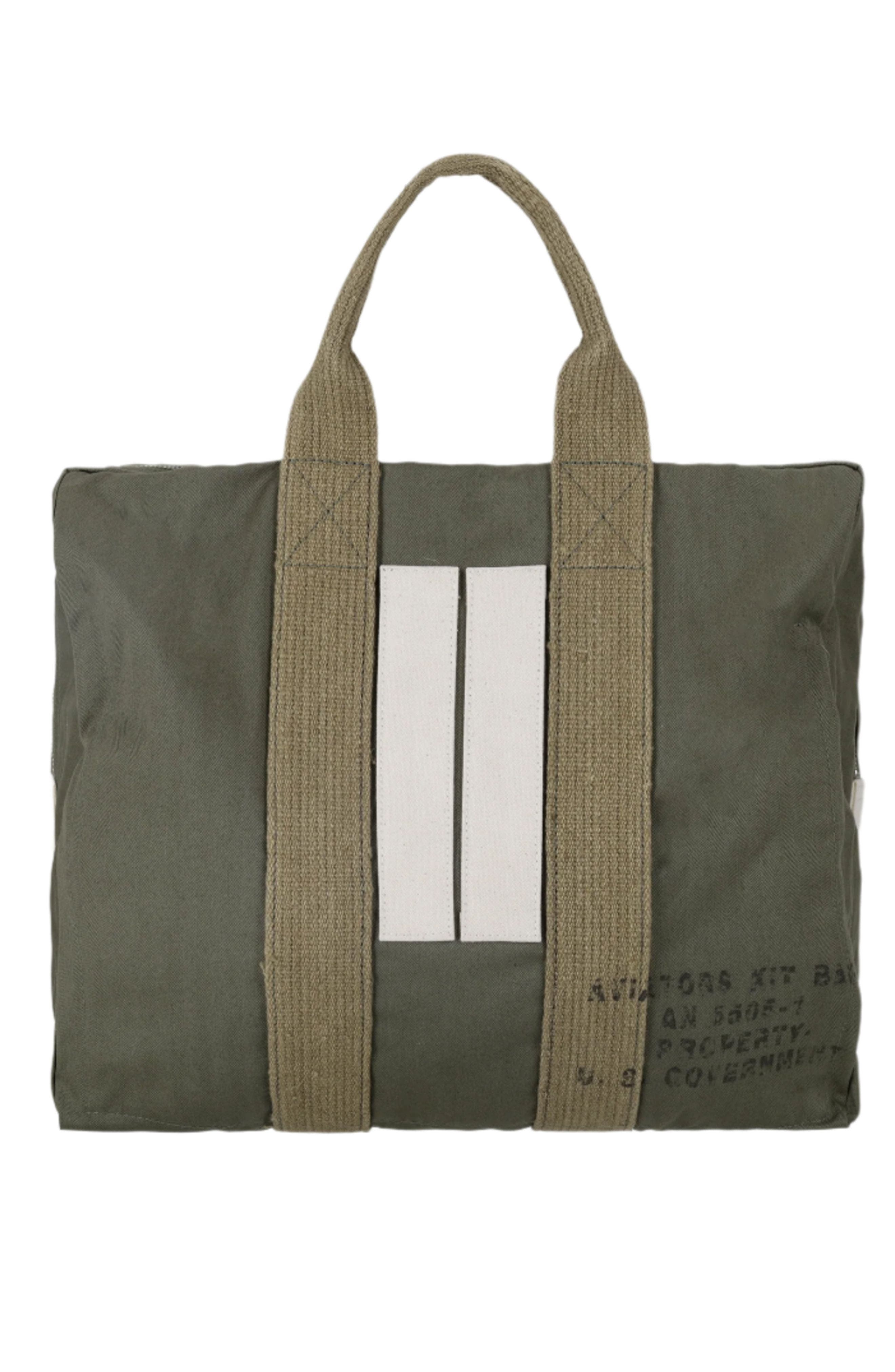 Fortela Aviatorbag Herringbone Cotton Bag, Alternate, color, Green