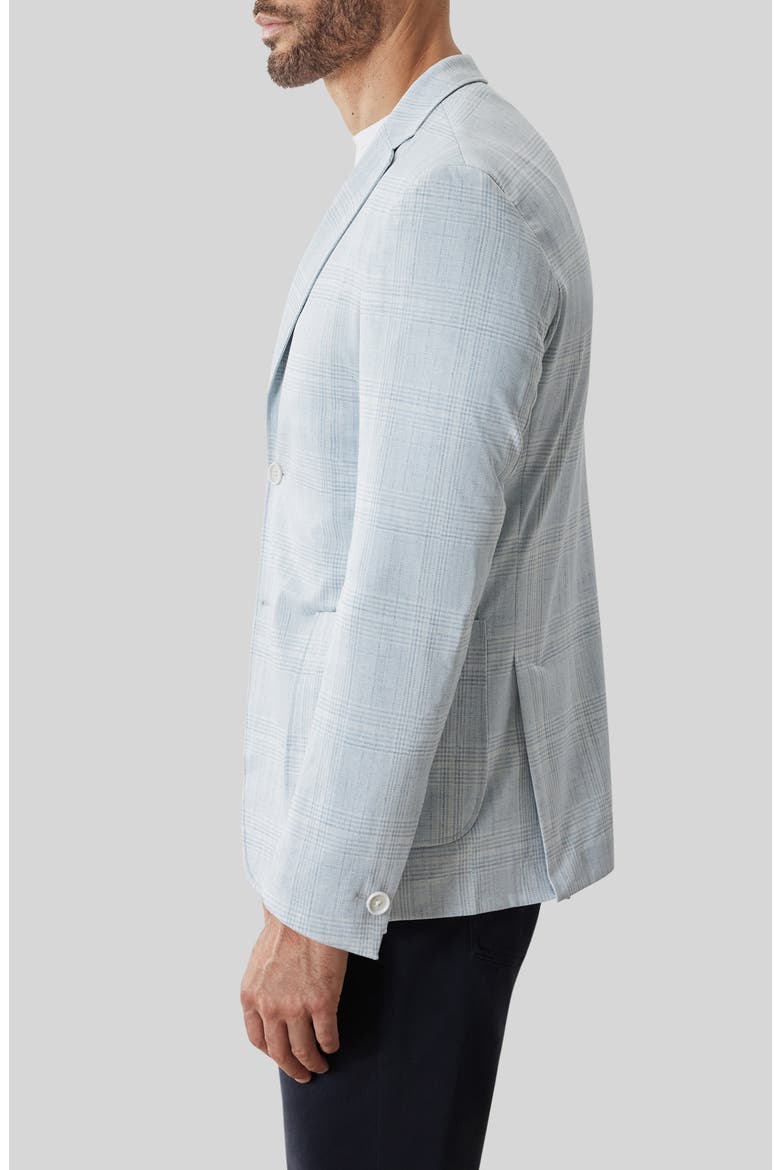 Vorn Plaid Knit Sport Coat, Alternate, color, POWDER BLUE