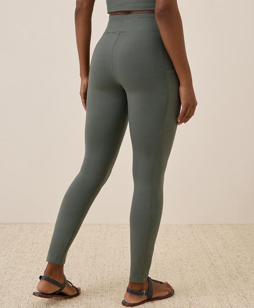 Pact On The Go-to Pocket Legging Made With Organic Cotton In Castor Grey