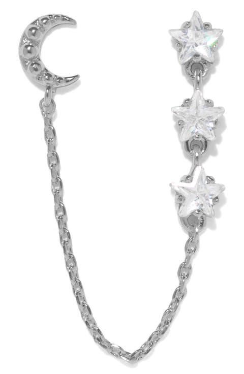 Lunar Link Double Stud Earring