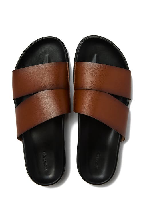 Shop Lands' End Comfort Slide Sandals In Rustic Brown