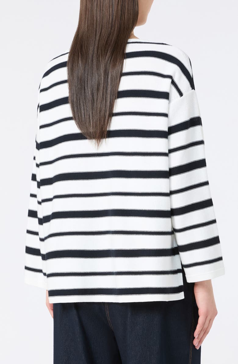 MM by Max Mara Locusta Stripe Sweater, Alternate, color, Optical White