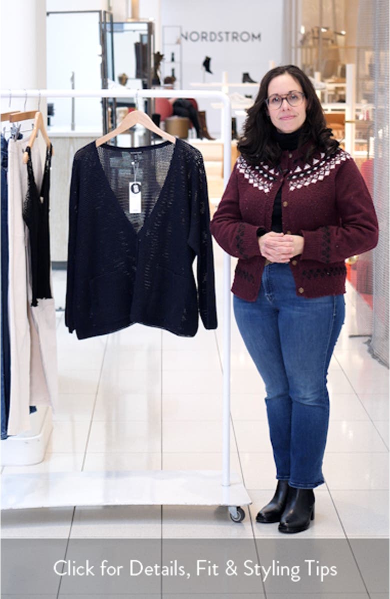 Open Stitch Organic Cotton Blend V-Neck Cardigan, sales video thumbnail