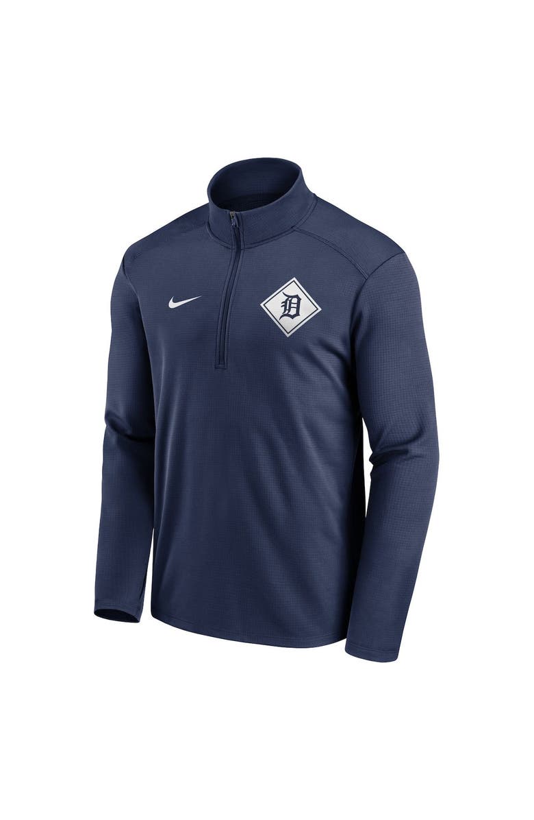 Nike Men's Nike Navy Detroit Tigers Diamond Icon Pacer Performance Quarter-Zip Top, Alternate, color,