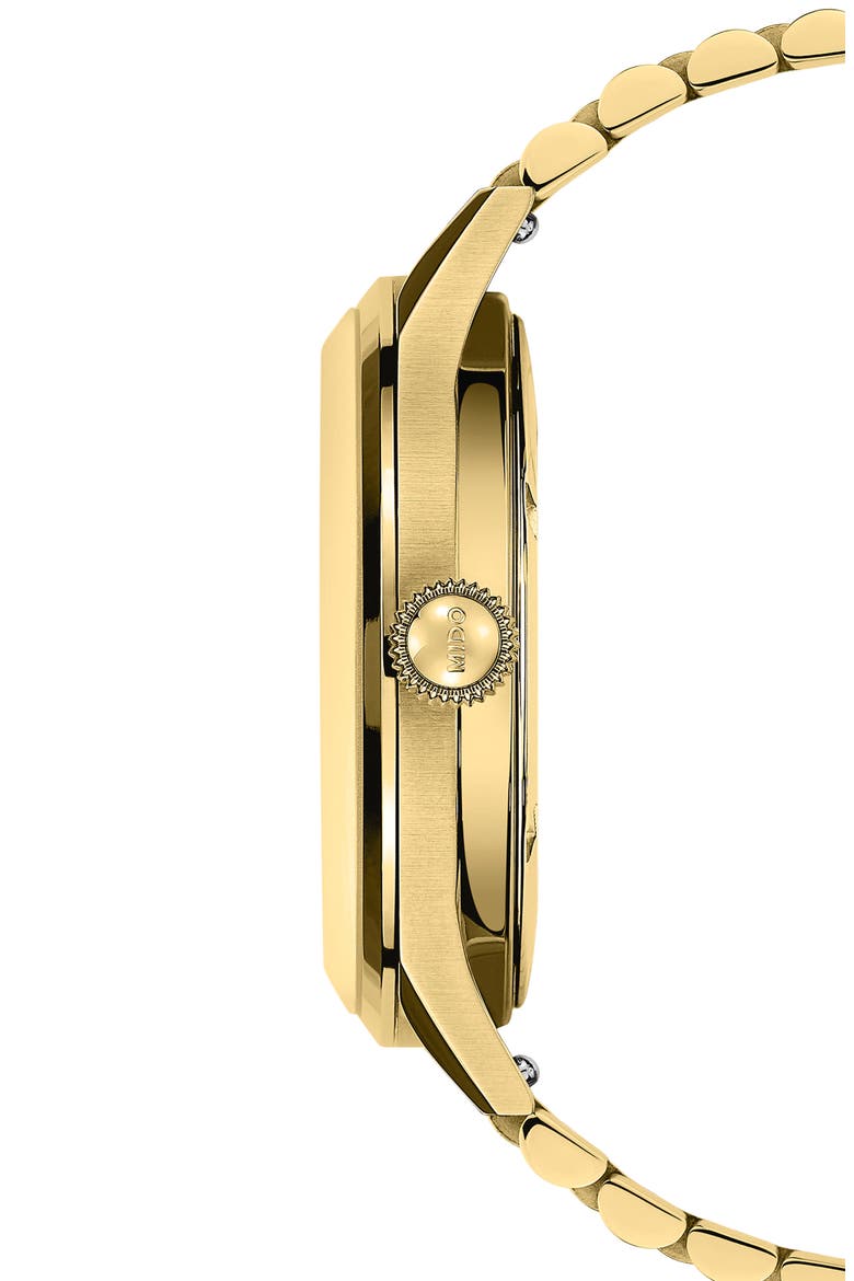 Multifort Automatic Bracelet Watch, 40mm, Alternate, color, CHAMPAGNE / GOLDEN