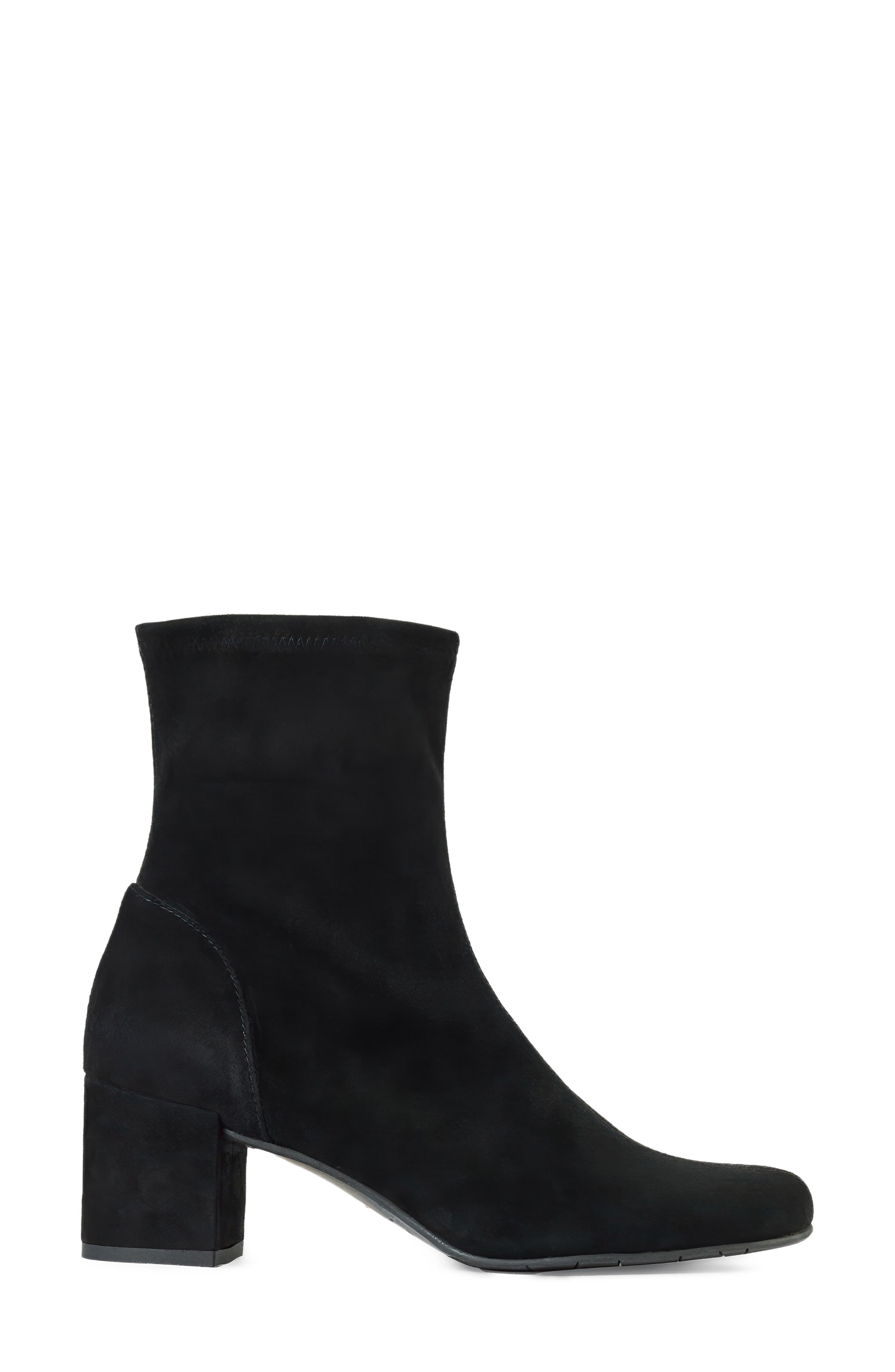 Luana Leather Bootie, Alternate, color, BLACK SUEDE