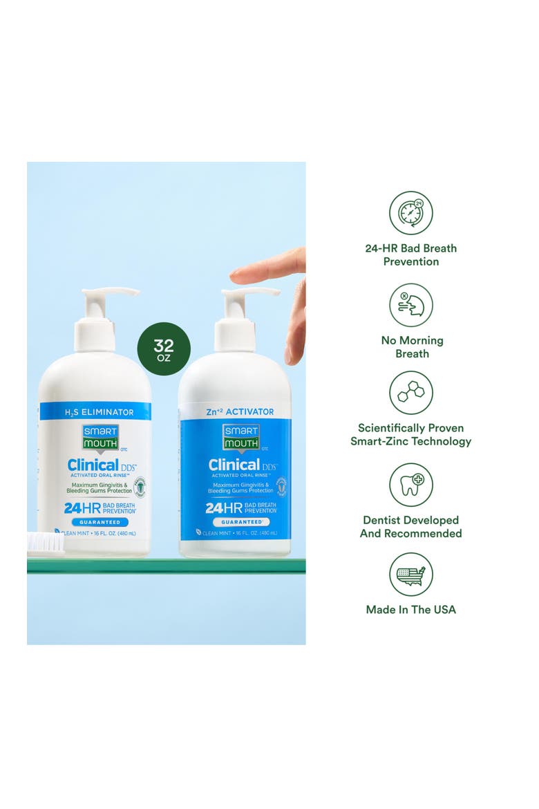 Clinical Activated 2-Bottle Mouthwash System 16 fl oz Each, Alternate, color, Clean Mint