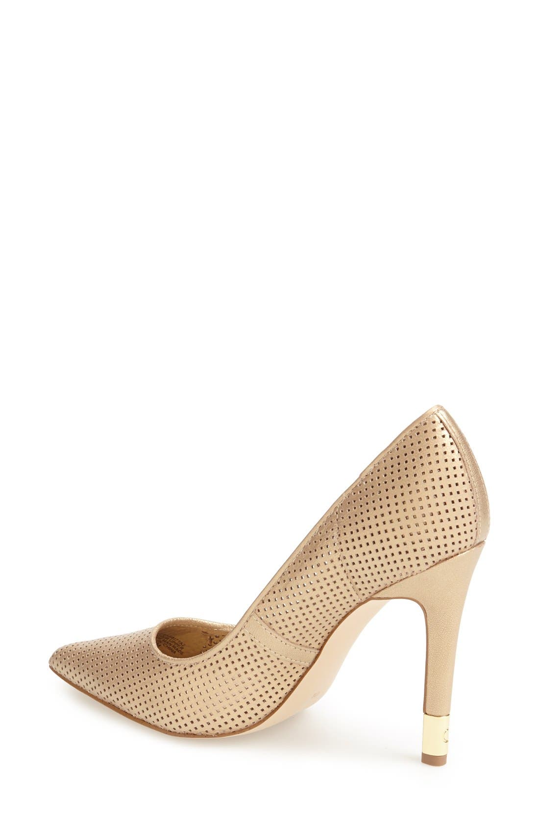 'Rabbit' Pointy Toe Pump, Alternate, color, GOLD