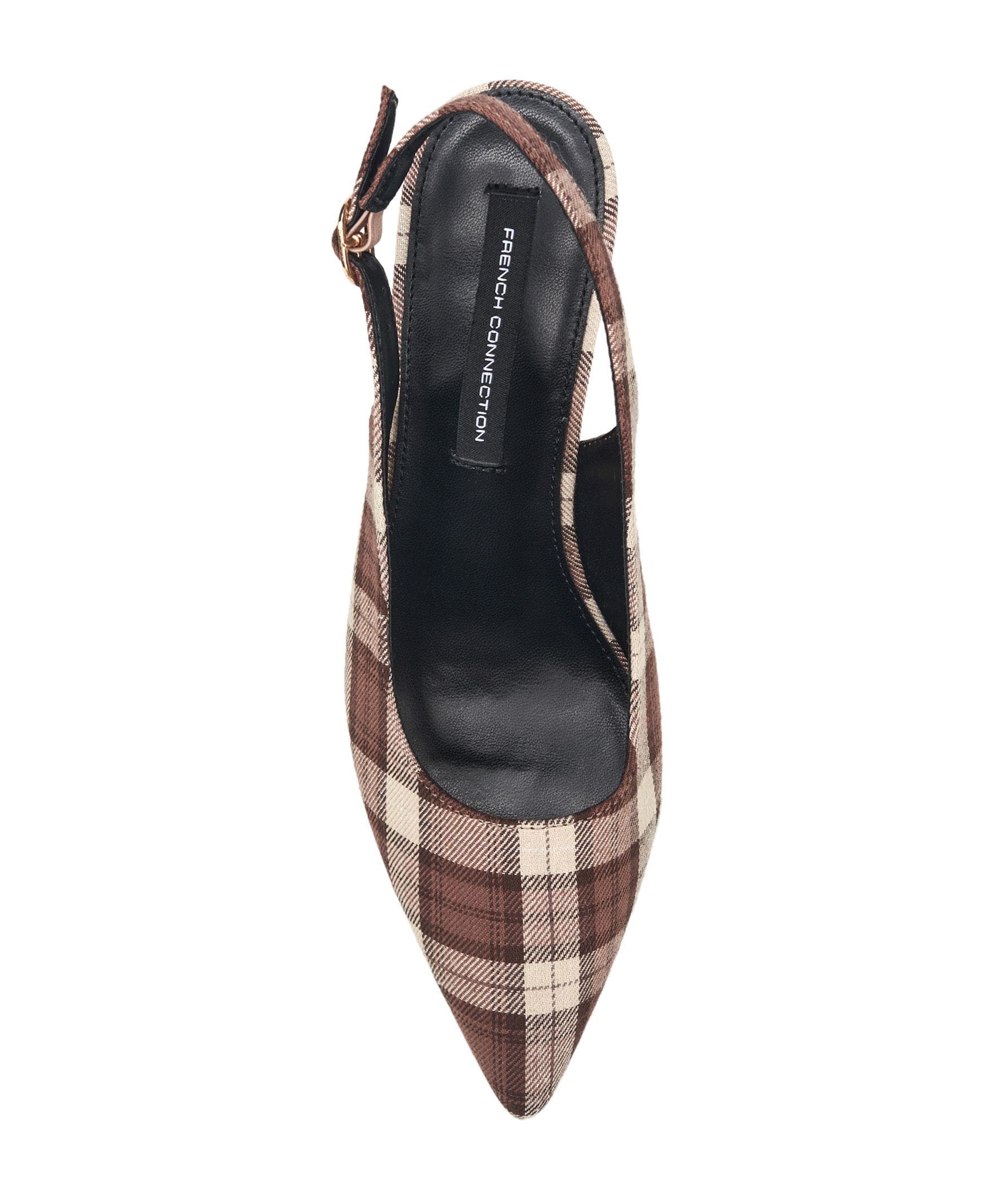 Brenna Plaid Kitten Heel, Alternate, color, Brown Multi