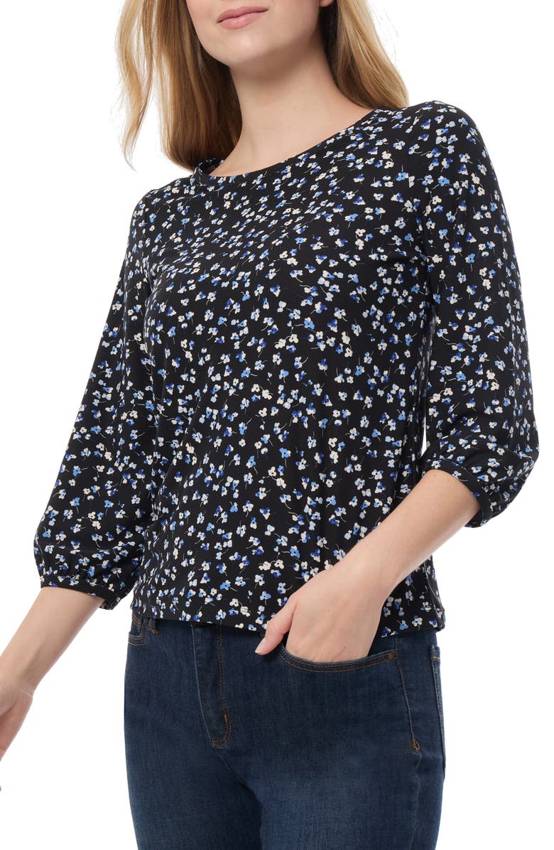 Jones New York Floral Print Shirt, Alternate, color, 