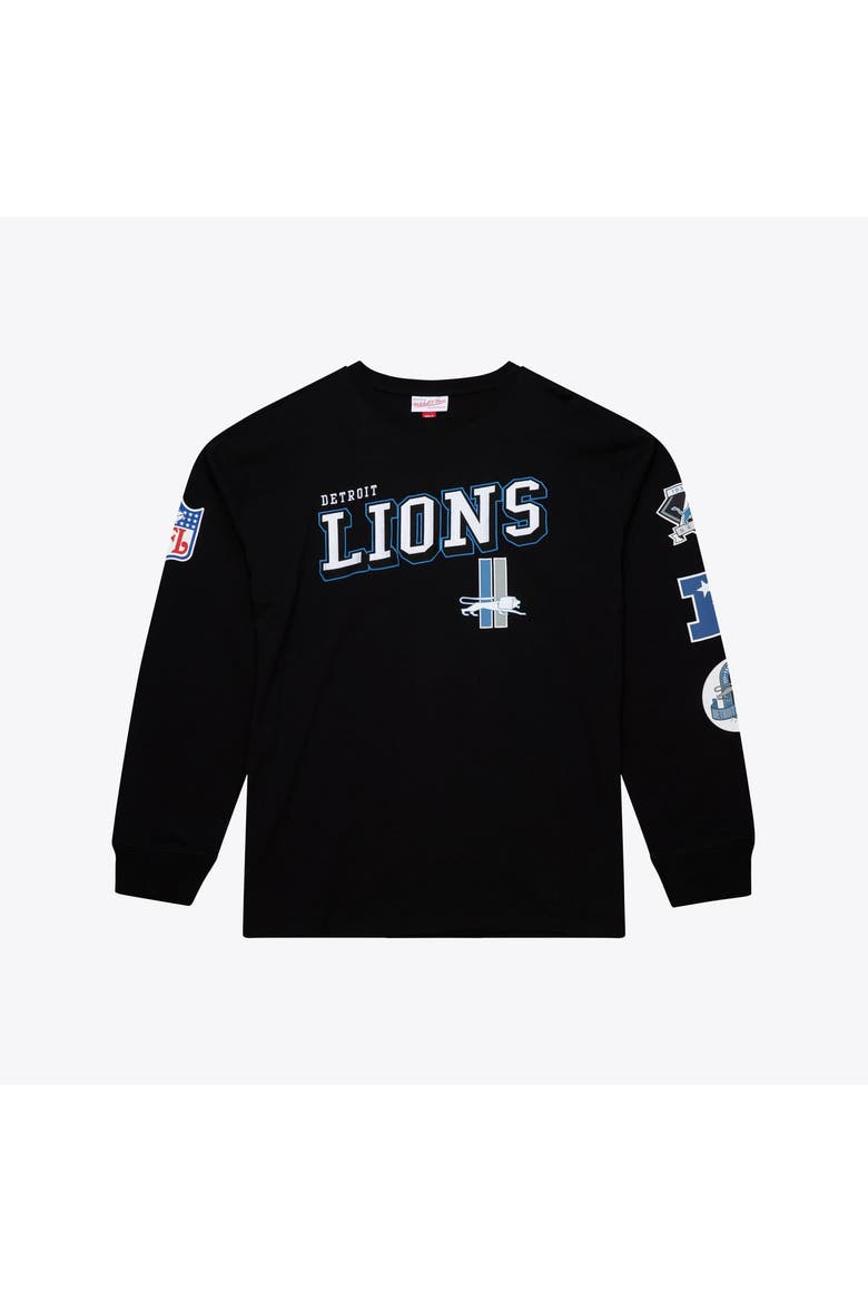 Men's Mitchell & Ness  Black Detroit Lions Big & Tall Training Camp Long Sleeve T-Shirt, Main, color, Black