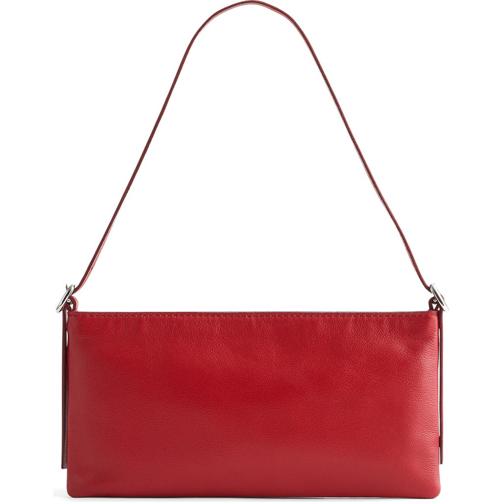 Madewell The Mini Sculptural Buckle Shoulder Bag In Bright Ember