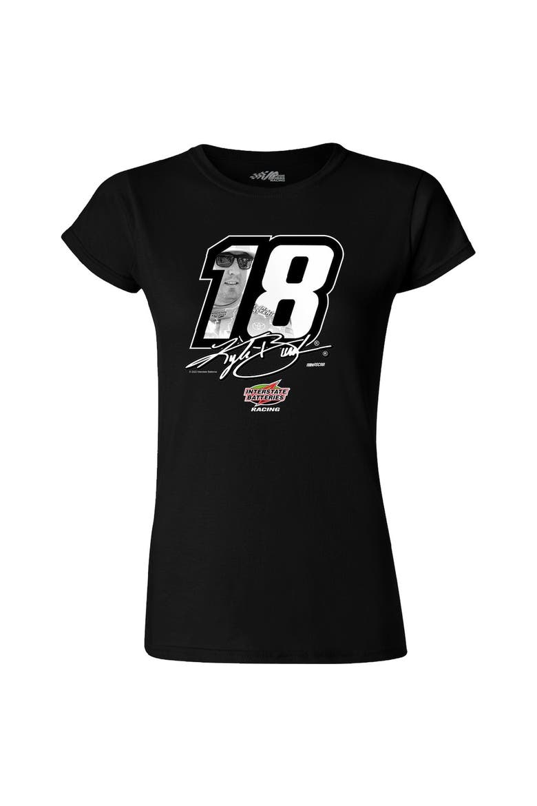 Women's Joe Gibbs Racing Team Collection Black Kyle Busch Driver T-Shirt, Alternate, color, Black