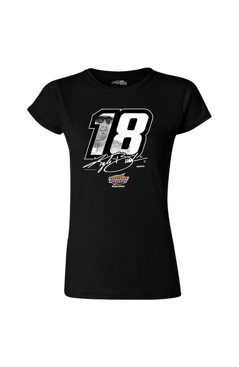 JOE GIBBS RACING TEAM COLLECTION Women's Joe Gibbs Racing Team Collection Black Kyle Busch Driver T-Shirt, Alternate, color, Black