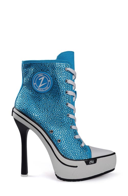 Zigi Adiel Platform Bootie In Blue