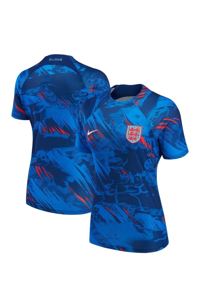 Nike Women's Nike Blue England National Team 2022 Pre-Match Top, Alternate, color, Blue