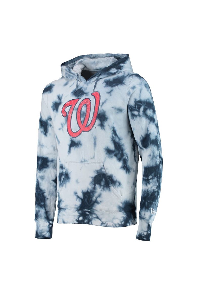 Men's New Era Navy Washington Nationals Tie-Dye Pullover Hoodie, Alternate, color, Navy
