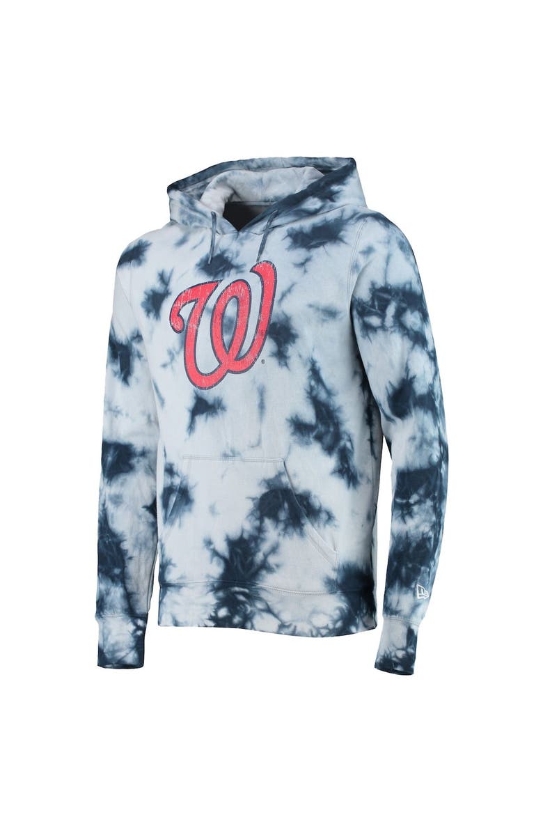 New Era Men's New Era Navy Washington Nationals Tie-Dye Pullover Hoodie, Alternate, color, Navy