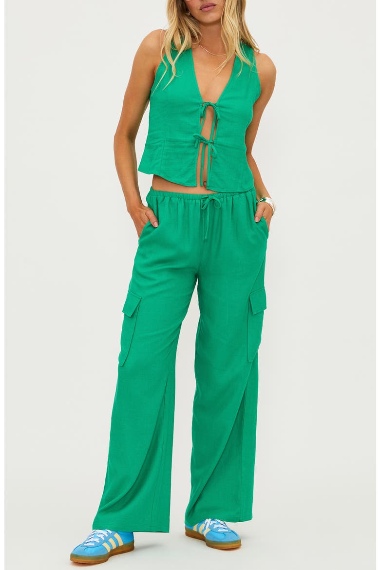 Amara Drawstring Cargo Cover-Up Pants, Main, color, MEDITERRANEAN MINT