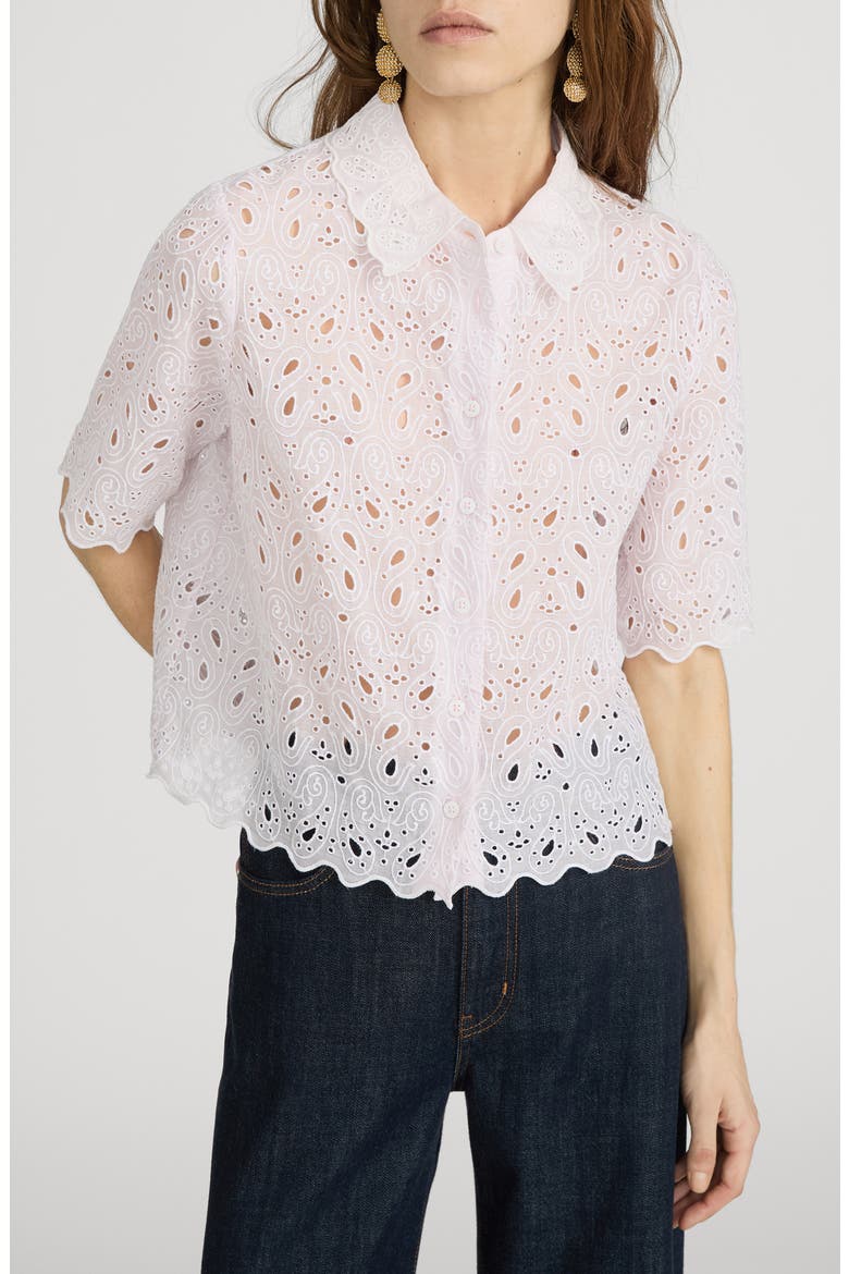 The Paisley Eyelet Shirt, Main, color, BUBBLE GUM