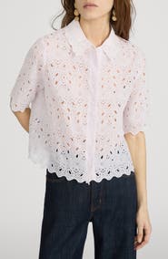 FRAME The Paisley Eyelet Shirt