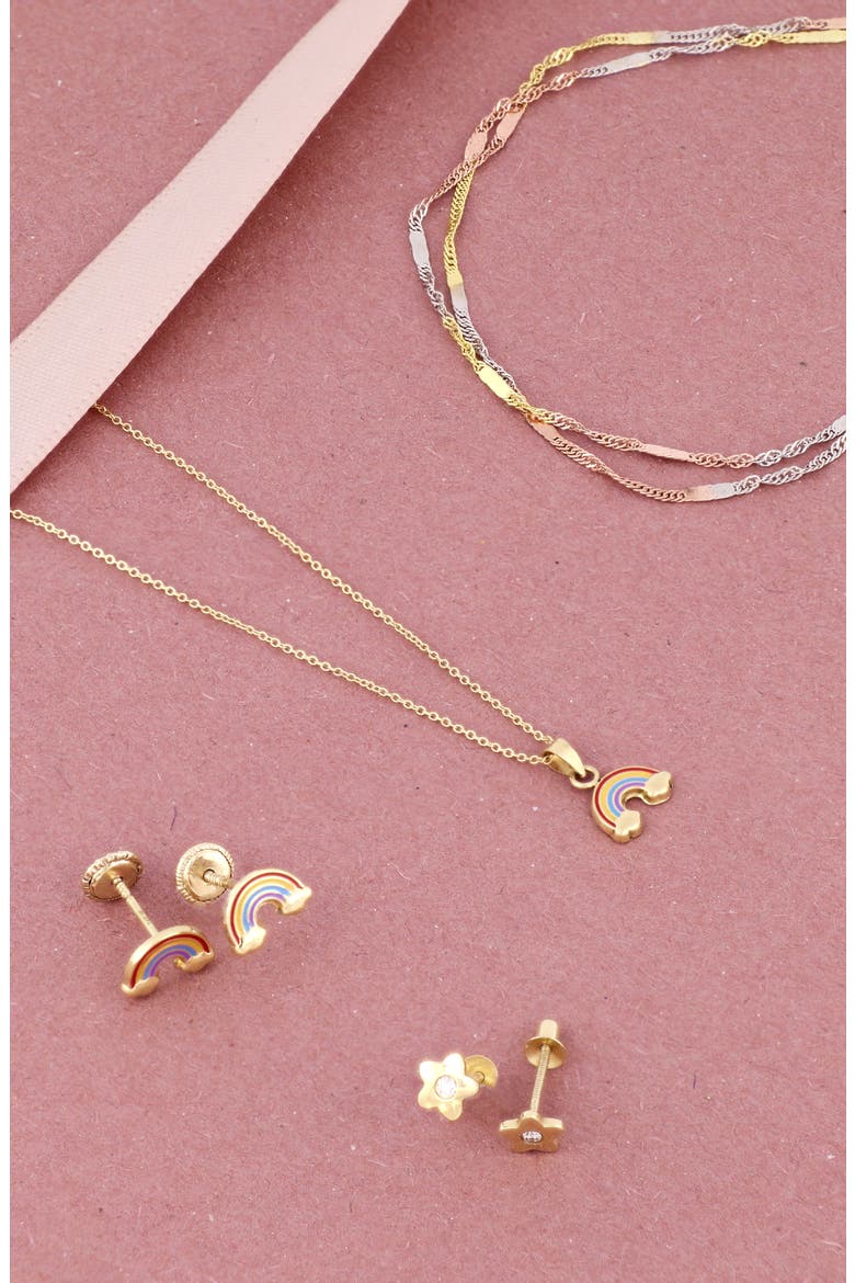 Kids' 14K Gold Anklet (Nordstrom Exclusive), Alternate, color, 14K YELLOW GOLD