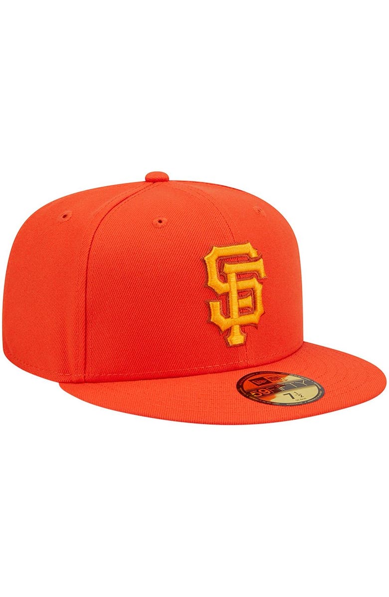 New Era Men's New Era Orange San Francisco Giants Monochrome Camo 59FIFTY Fitted Hat, Alternate, color, 