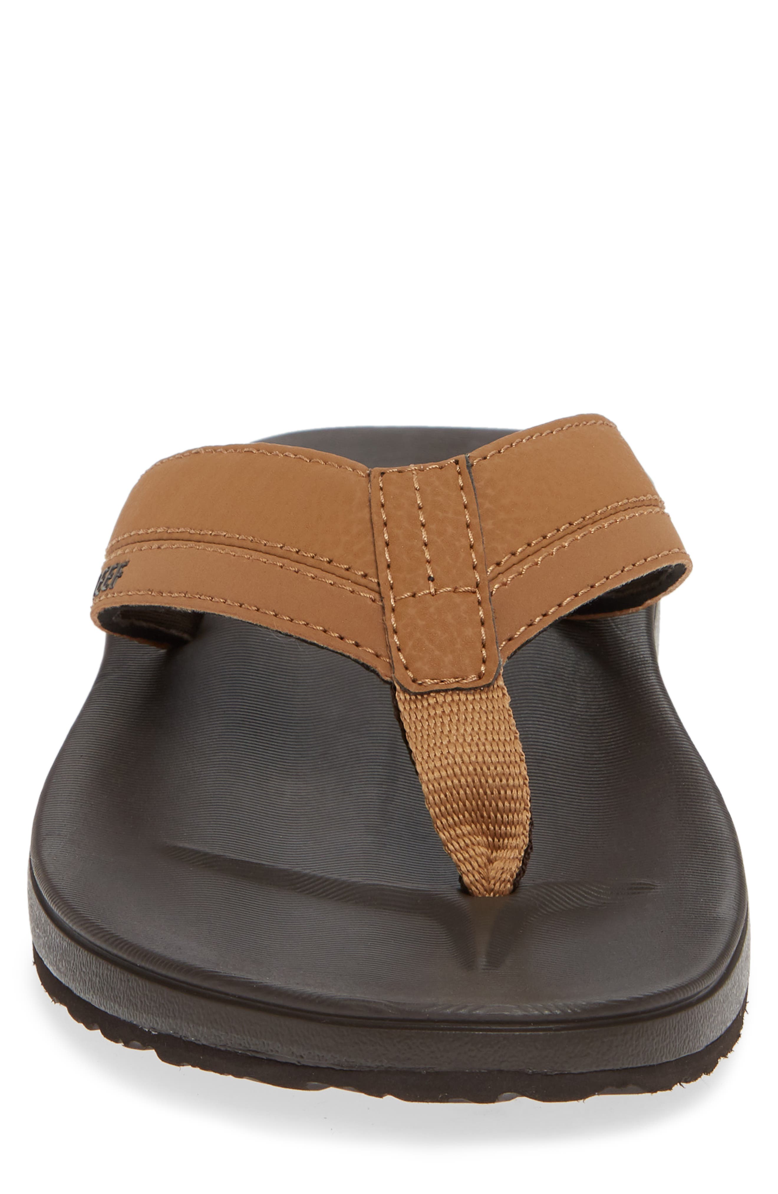 Contoured Cushion Flip Flop, Alternate, color, BROWN