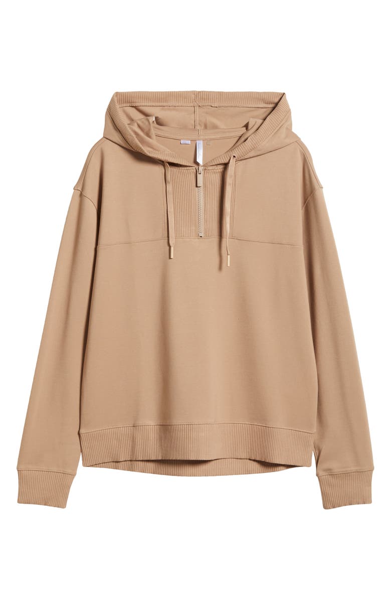 TravisMathew Friday Ponte Half Zip Hoodie, Alternate, color, Natural