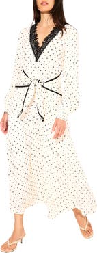MINT VELVET Polka Dot Tie Maxi Dress