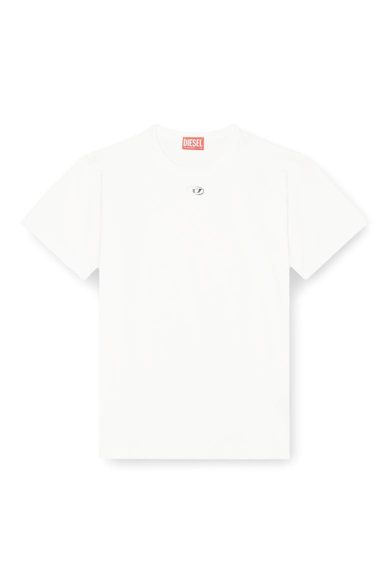 T-Normy-OD-S1 Metallic Oval D Cutout T-Shirt, Alternate, color, OFF/ WHITE