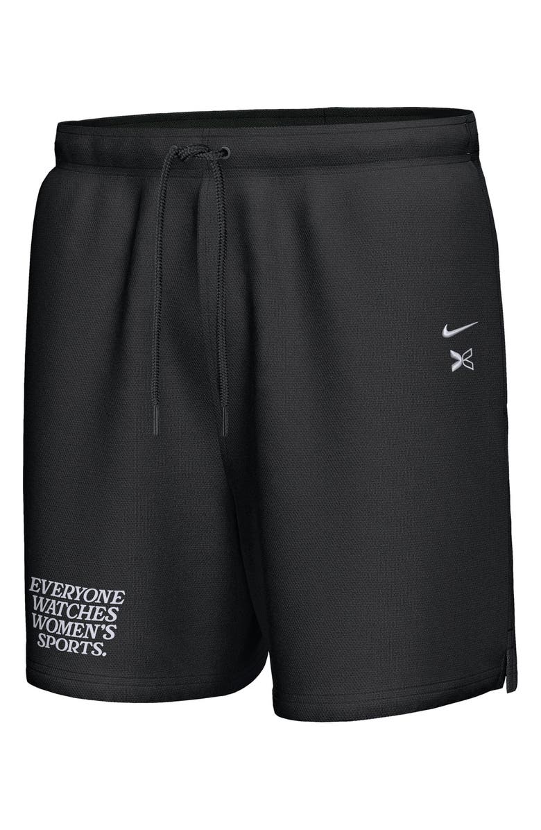 Nike x TOGETHXR Everyone Watches Women's Sports<sup>™</sup> Club Mesh Flow Shorts, Main, color, Black/ White