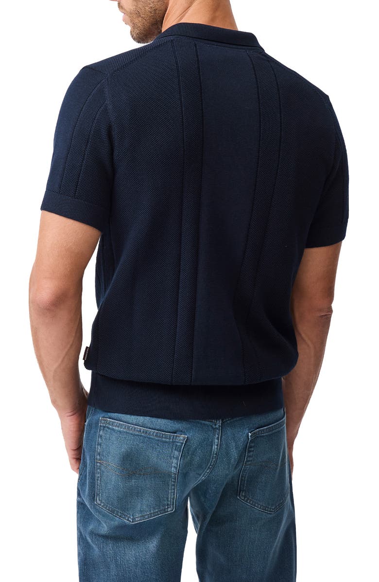 Rodd & Gunn Cobb River Short Sleeve Knit Button-Up Shirt, Alternate, color, Midnight