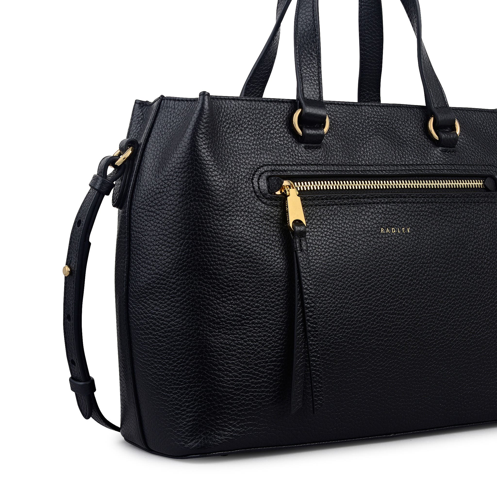 Radley Pickwick Medium Ziptop Satchel Bag, Alternate, color, Black