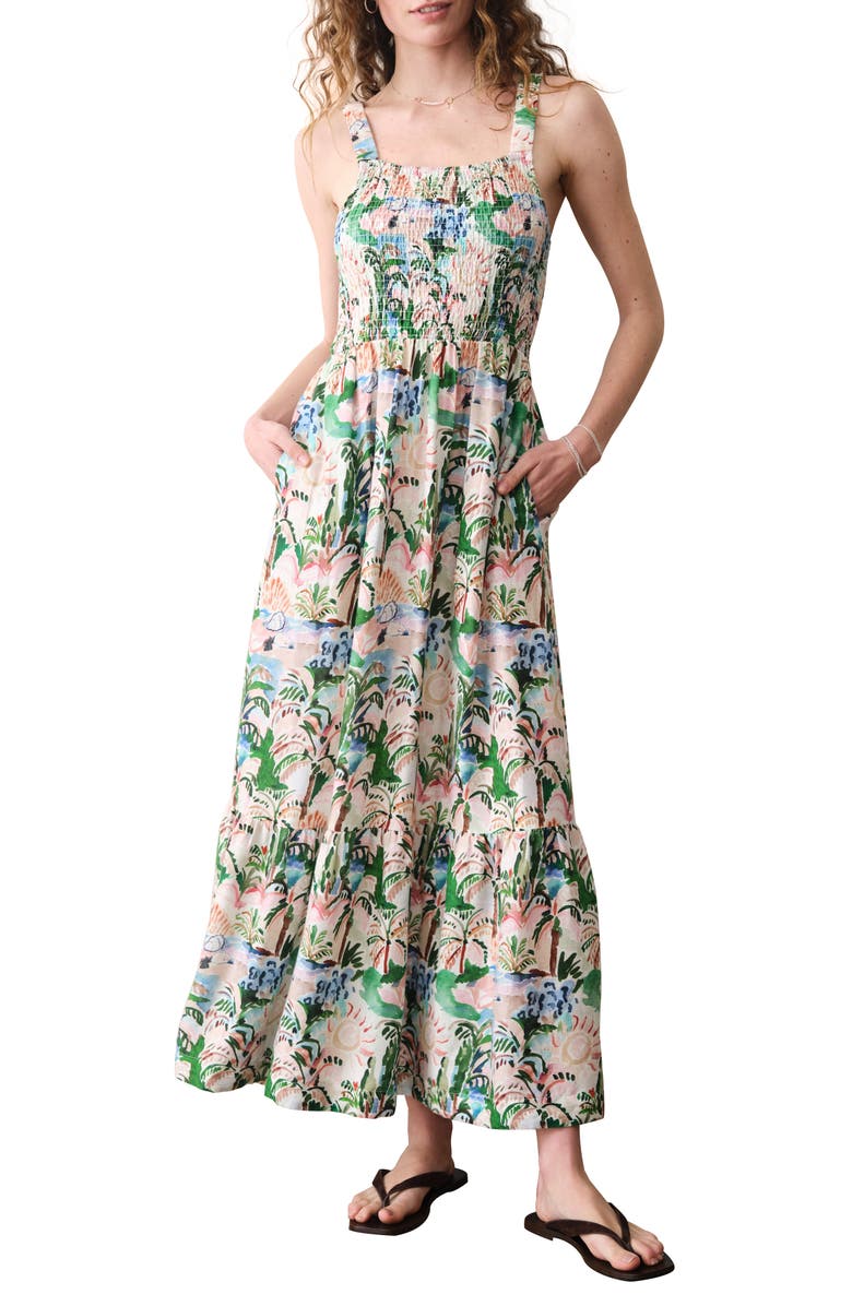 Marine Layer Selene Floral Maxi Dress, Main, color, 