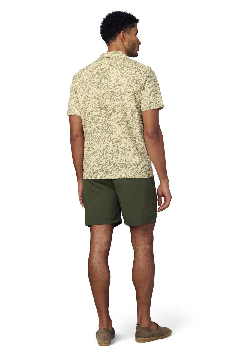 Joe's Abstract Cotton Camp Shirt, Alternate, color, Tropical Green