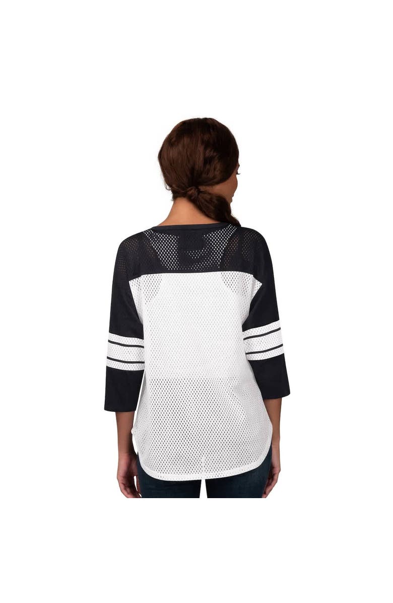 G-III 4HER BY CARL BANKS Women's G-III 4Her by Carl Banks Black Green Bay Packers First Team 3/4-Sleeve Mesh T-Shirt, Alternate, color,