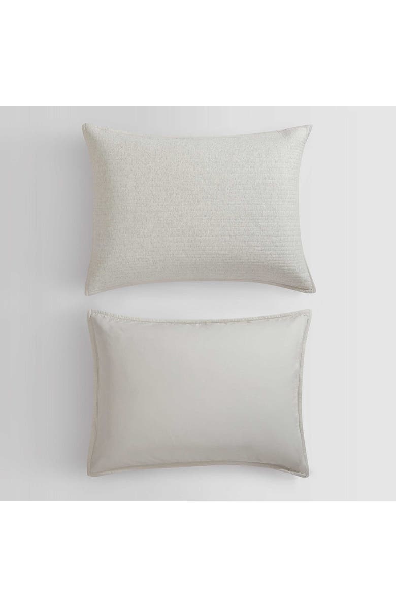 Calvin Klein Mélange Quilted Jersey Duvet Cover & Shams Set, Alternate, color, White