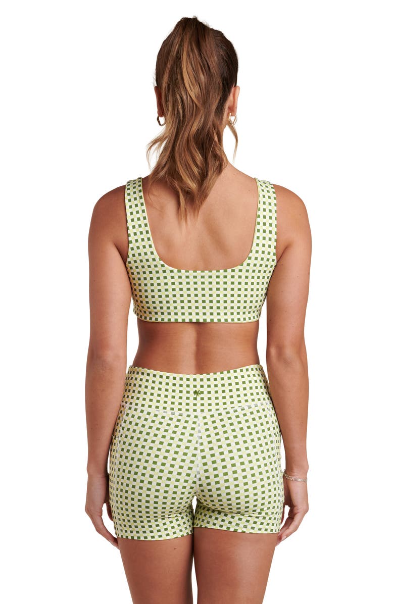 La Blanca Checkpoint Biker Shorts, Alternate, color, Lime