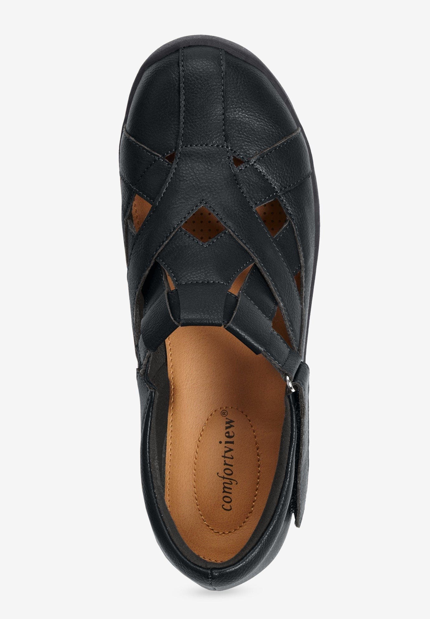 Comfortview The Cailyn Flat, Alternate, color, Black