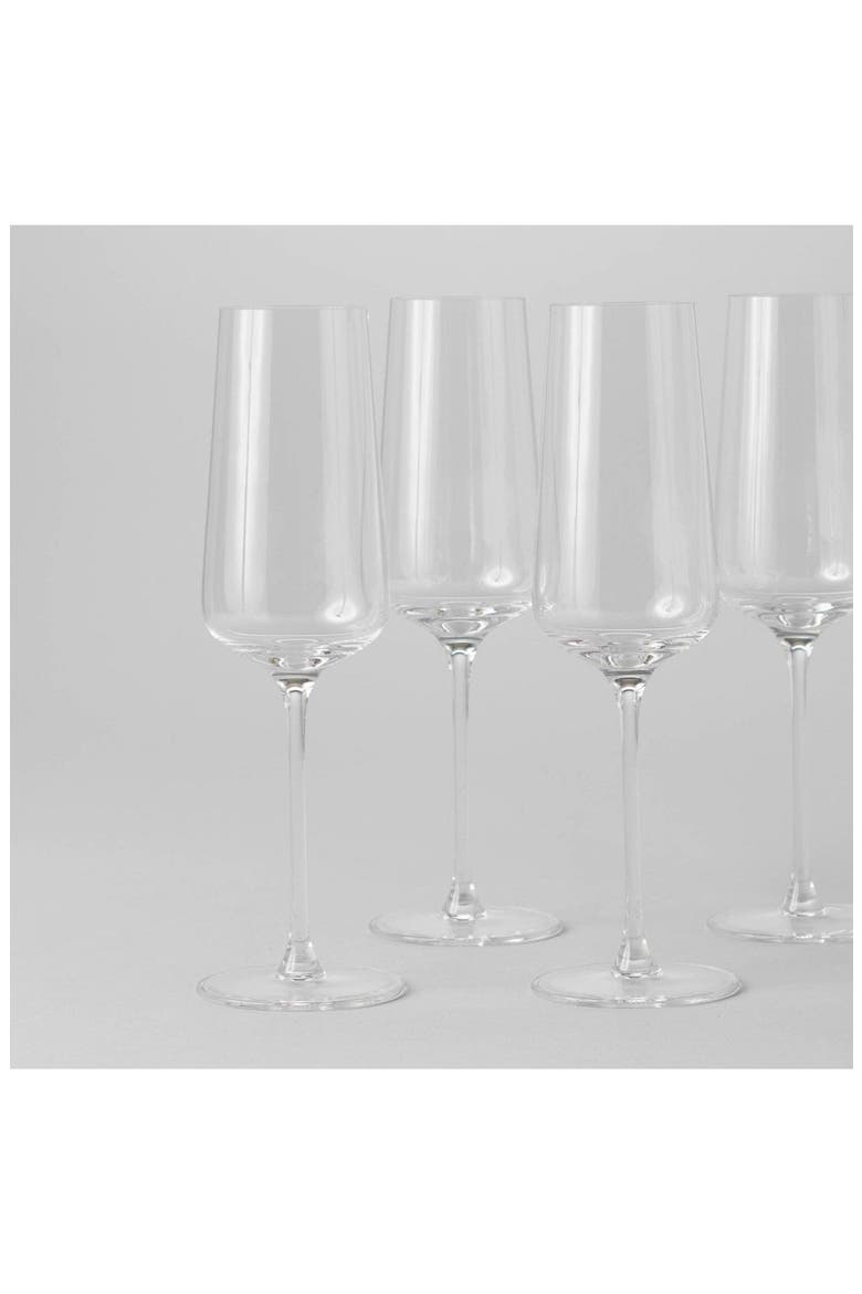 The Flute Set of 4 Glasses, Alternate, color, CLEAR