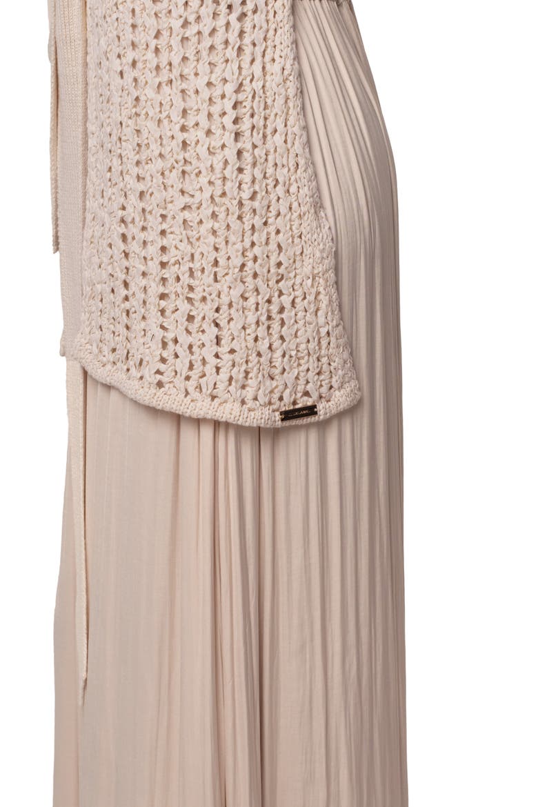 River Satin Maxi Skirt, Alternate, color, Beige