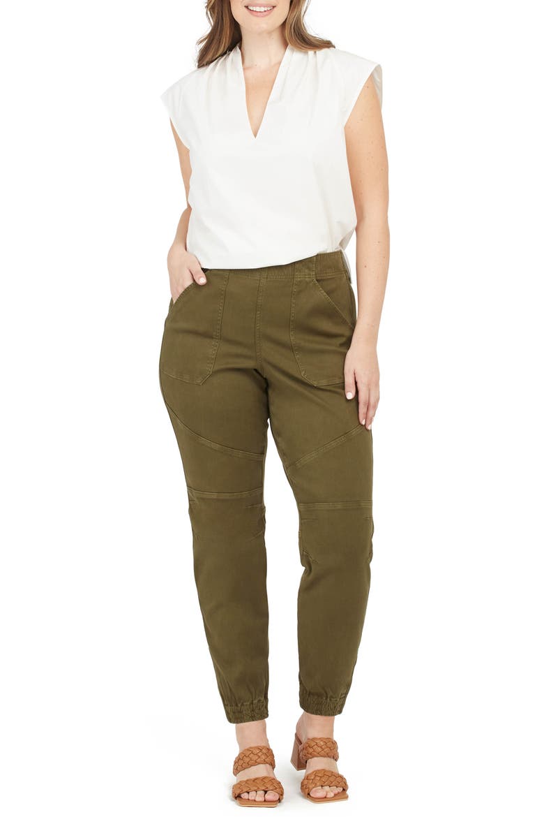 Stretch Twill Jogger Pants, Alternate, color, DARKENED OLIVE